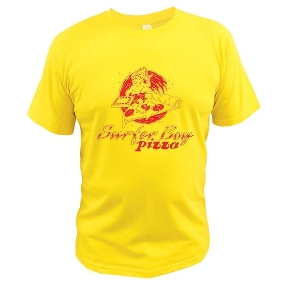 STRANGER THINGS Surfer Boy Pizza Short Sleeve Graphic T-shirt, Unisex - Picture 2 of 9